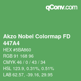 Code couleur: Akzo Nobel Colormap FD - 447A4 | qconv.com