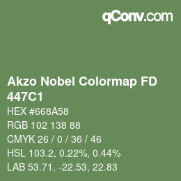 カラーコード: Akzo Nobel Colormap FD - 447C1 | qconv.com