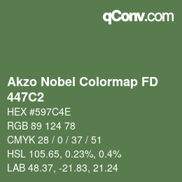 Código de color: Akzo Nobel Colormap FD - 447C2 | qconv.com