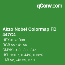Código de color: Akzo Nobel Colormap FD - 447C4 | qconv.com