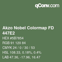 Color code: Akzo Nobel Colormap FD - 447E2 | qconv.com