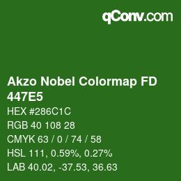 Código de color: Akzo Nobel Colormap FD - 447E5 | qconv.com