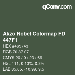 Farbcode: Akzo Nobel Colormap FD - 447F1 | qconv.com
