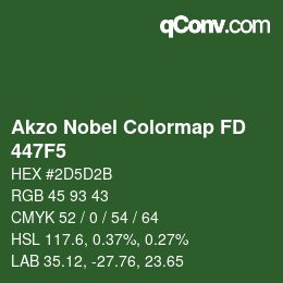 Color code: Akzo Nobel Colormap FD - 447F5 | qconv.com