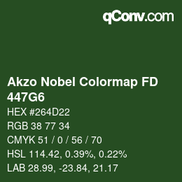 Código de color: Akzo Nobel Colormap FD - 447G6 | qconv.com