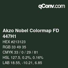 Color code: Akzo Nobel Colormap FD - 447H1 | qconv.com