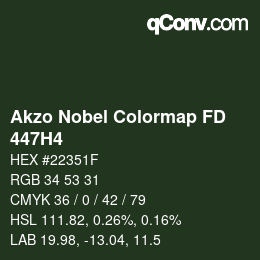 Code couleur: Akzo Nobel Colormap FD - 447H4 | qconv.com
