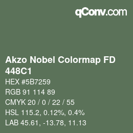 Color code: Akzo Nobel Colormap FD - 448C1 | qconv.com