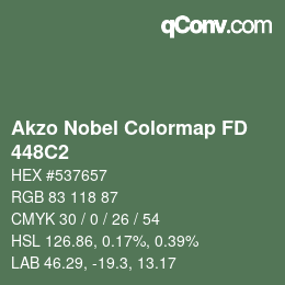 Color code: Akzo Nobel Colormap FD - 448C2 | qconv.com