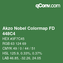 Color code: Akzo Nobel Colormap FD - 448C4 | qconv.com