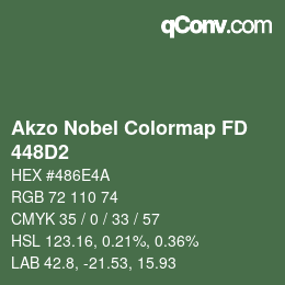 Color code: Akzo Nobel Colormap FD - 448D2 | qconv.com