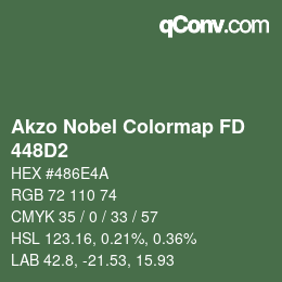 Código de color: Akzo Nobel Colormap FD - 448D2 | qconv.com