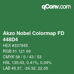 Código de color: Akzo Nobel Colormap FD - 448D4 | qconv.com