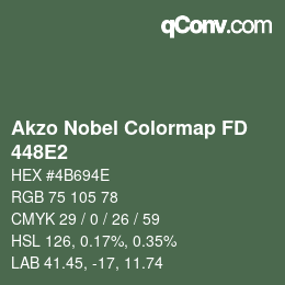 Color code: Akzo Nobel Colormap FD - 448E2 | qconv.com