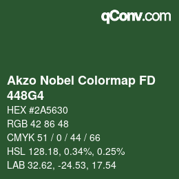 Código de color: Akzo Nobel Colormap FD - 448G4 | qconv.com