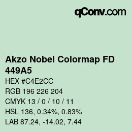 Color code: Akzo Nobel Colormap FD - 449A5 | qconv.com