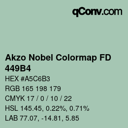 Color code: Akzo Nobel Colormap FD - 449B4 | qconv.com