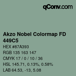 Farbcode: Akzo Nobel Colormap FD - 449C5 | qconv.com