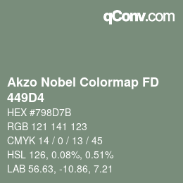 Color code: Akzo Nobel Colormap FD - 449D4 | qconv.com