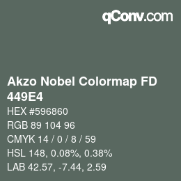 Código de color: Akzo Nobel Colormap FD - 449E4 | qconv.com