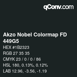 Código de color: Akzo Nobel Colormap FD - 449G5 | qconv.com