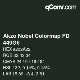 Code couleur: Akzo Nobel Colormap FD - 449G6 | qconv.com