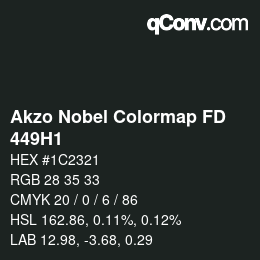 Código de color: Akzo Nobel Colormap FD - 449H1 | qconv.com