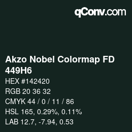 Código de color: Akzo Nobel Colormap FD - 449H6 | qconv.com
