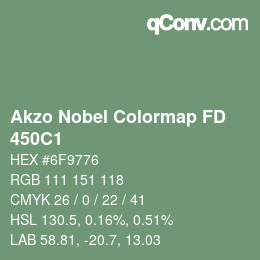 Color code: Akzo Nobel Colormap FD - 450C1 | qconv.com