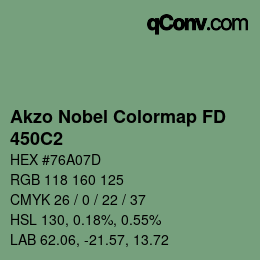 Code couleur: Akzo Nobel Colormap FD - 450C2 | qconv.com