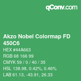 Color code: Akzo Nobel Colormap FD - 450C6 | qconv.com