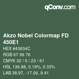 Color code: Akzo Nobel Colormap FD - 450E1 | qconv.com