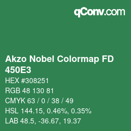 Color code: Akzo Nobel Colormap FD - 450E3 | qconv.com