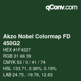 Farbcode: Akzo Nobel Colormap FD - 450G2 | qconv.com