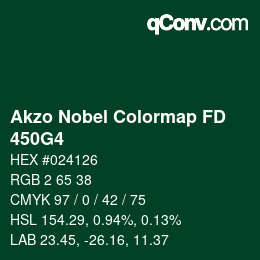 Color code: Akzo Nobel Colormap FD - 450G4 | qconv.com