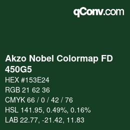 Código de color: Akzo Nobel Colormap FD - 450G5 | qconv.com