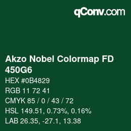 Color code: Akzo Nobel Colormap FD - 450G6 | qconv.com