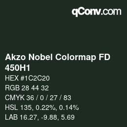 Color code: Akzo Nobel Colormap FD - 450H1 | qconv.com
