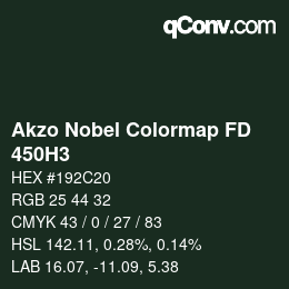 Color code: Akzo Nobel Colormap FD - 450H3 | qconv.com