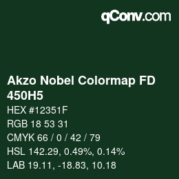 Código de color: Akzo Nobel Colormap FD - 450H5 | qconv.com
