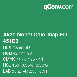 Color code: Akzo Nobel Colormap FD - 451B3 | qconv.com