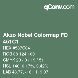 Code couleur: Akzo Nobel Colormap FD - 451C1 | qconv.com