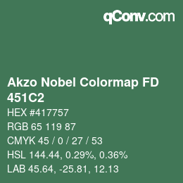 Color code: Akzo Nobel Colormap FD - 451C2 | qconv.com