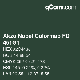 Código de color: Akzo Nobel Colormap FD - 451G1 | qconv.com