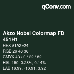 Código de color: Akzo Nobel Colormap FD - 451H1 | qconv.com
