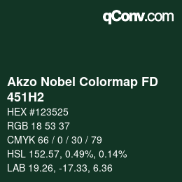 Color code: Akzo Nobel Colormap FD - 451H2 | qconv.com