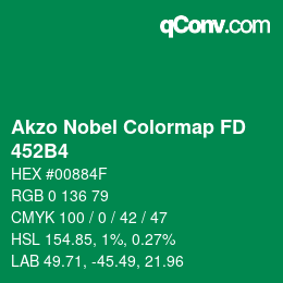 Color code: Akzo Nobel Colormap FD - 452B4 | qconv.com