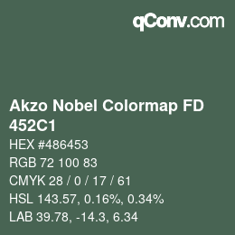 Code couleur: Akzo Nobel Colormap FD - 452C1 | qconv.com