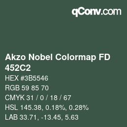 Color code: Akzo Nobel Colormap FD - 452C2 | qconv.com