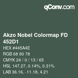 Color code: Akzo Nobel Colormap FD - 452D1 | qconv.com